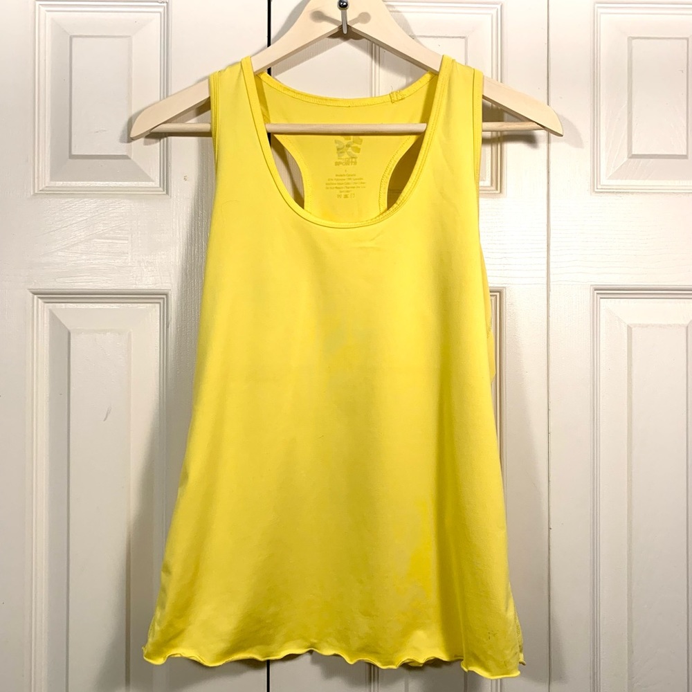 🌼 City Sports Yellow Racerback Tank